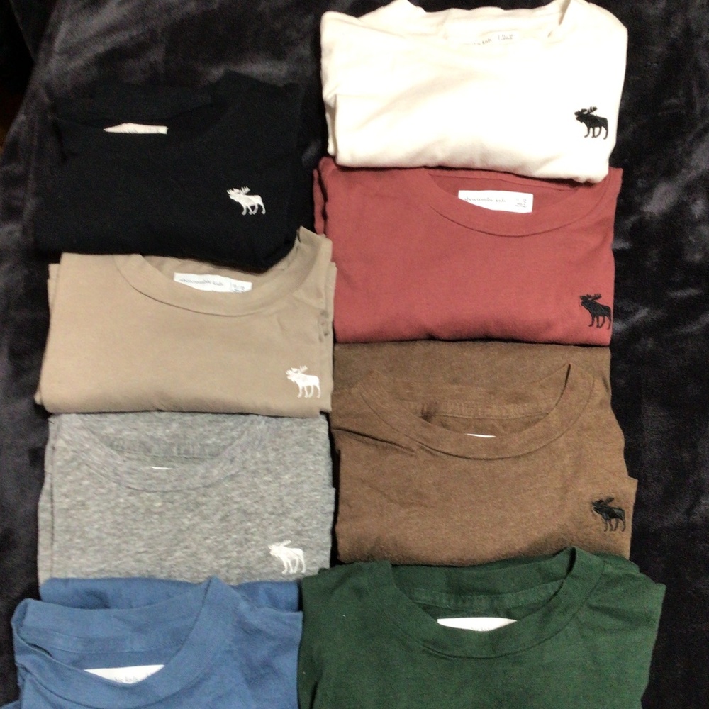 Abercrombie kids 11/12 long sleeve tees 8 colors